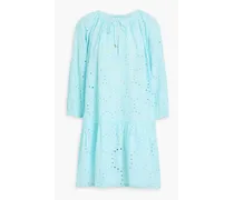 Ashley broderie anglaise cotton mini dress - Blue
