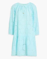 Melissa Odabash Ashley broderie anglaise cotton mini dress - Blue Blue