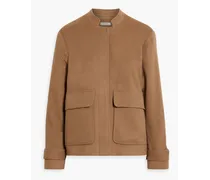 Gianna wool and cashmere-blend felt jacket - Brown