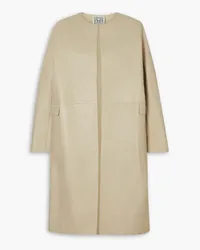 Totême City paneled leather coat - Neutral Neutral