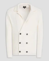 Giorgio Armani Double-breasted wool and cotton-blend cardigan - White White