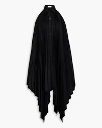 Rosetta Getty Pleated woven midi shirt dress - Black Black