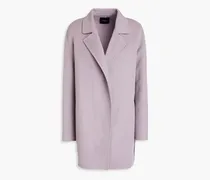 Brushed wool and cashmere-blend felt coat - Purple