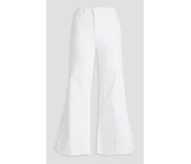 Le Palazzo cropped high-rise flared jeans - White