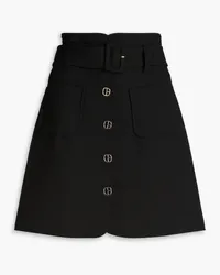 Claudie Pierlot Belted crepe mini skirt - Black Black