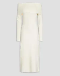 Altuzarra Off-the-shoulder stretch-velvet midi dress - White White