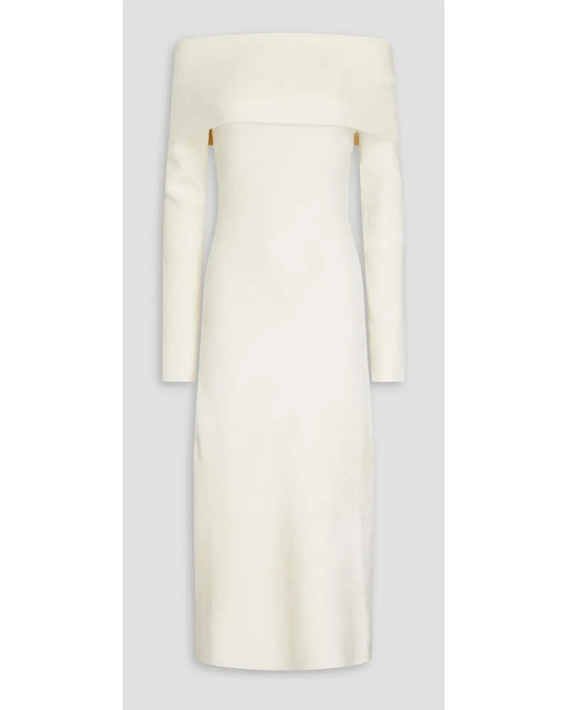 Altuzarra Off-the-shoulder stretch-velvet midi dress - White White