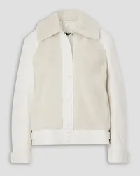 Jil Sander Leather and shearling jacket - White White