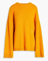 Totême Oversized wool and cashmere-blend sweater - Yellow Yellow