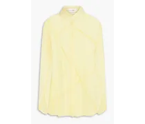 Pintucked georgette shirt - Yellow