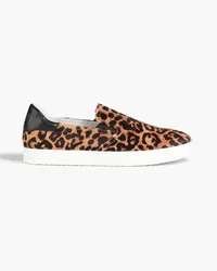 Stuart Weitzman Daryl leopard-print calf hair slip-on sneakers - Animal print Animal