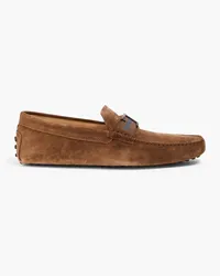 TOD'S T Timeless suede driving shoes - Brown Brown