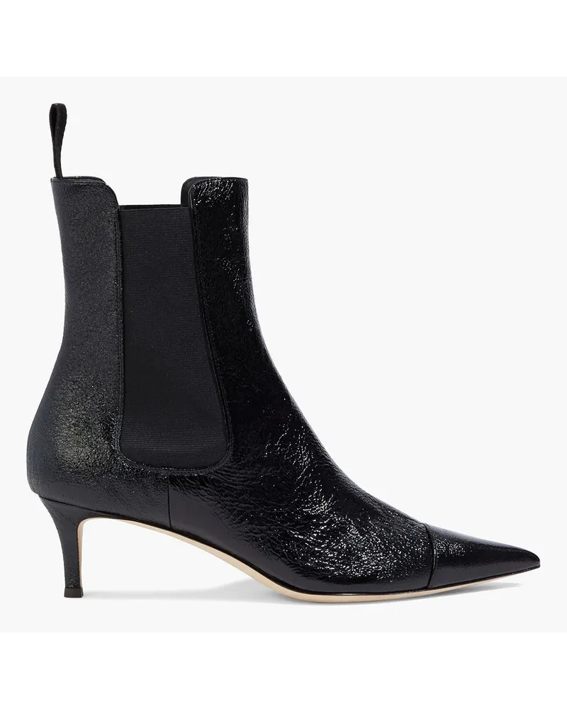 Giuseppe Zanotti Raquel 50 crinkled patent-leather ankle boots - Black Black