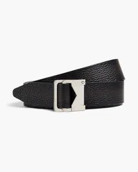 Montblanc Pebbled-leather belt - Brown Brown