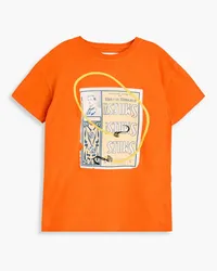 Maison Margiela Printed cotton-jersey T-shirt - Orange Orange