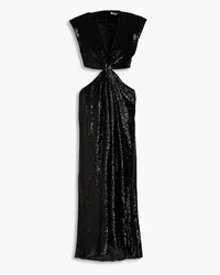 A.L.C. Alexis cutout sequined tulle midi dress - Black Black