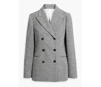 Double-breasted cashmere-corduroy blazer - Gray