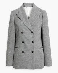 Brunello Cucinelli Double-breasted cashmere-corduroy blazer - Gray Gray