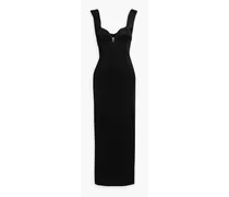 Stretch-knit maxi dress - Black