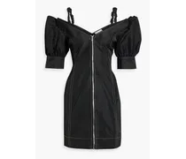 Cold-shoulder shell mini dress - Black