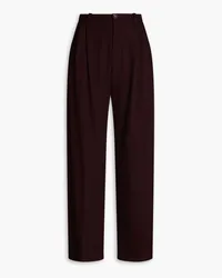 Vince Wool-blend flannel wide-leg pants - Purple Purple