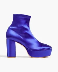 RED Valentino Stretch-satin platform ankle boots - Blue Blue