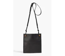 Valentino Garavani Roman Stud pebbled-leather shoulder bag - Black Black