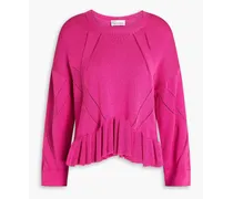 Ruffled cotton sweater - Pink