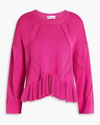 RED Valentino Ruffled cotton sweater - Pink Pink