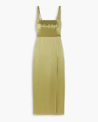 Reformation Solay silk-charmeuse midi dress - Green Green