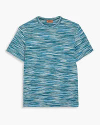 Missoni Space-dyed cotton-jersey T-shirt - Blue Blue