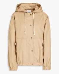 Sandro Cotton-blend gabardine hooded jacket - Neutral Neutral