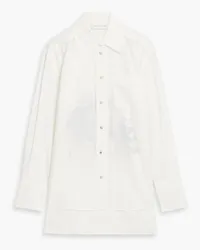 Zimmermann Libra printed cotton and silk-blend poplin shirt - White White