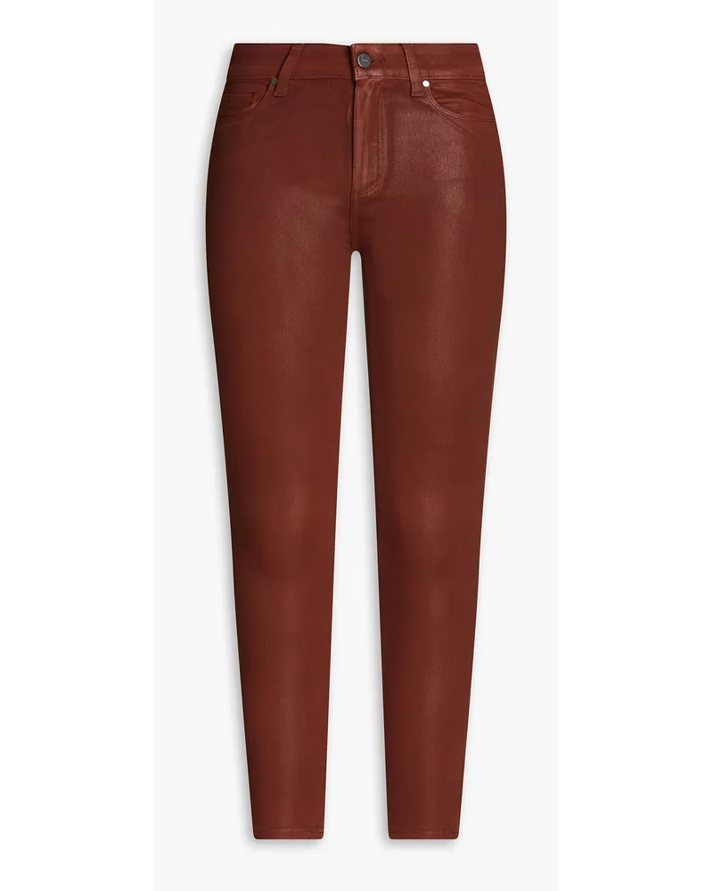 Paige Hoxton waxed mid-rise skinny jeans - Red Red