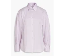 Cotton-poplin shirt - Purple