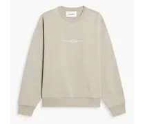 Printed French cotton-terry sweatshirt - Neutral