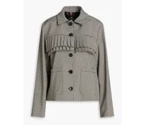 Pleated tweed jacket - Black
