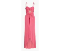 Harlin cutout twisted stretch-jersey maxi dress - Pink