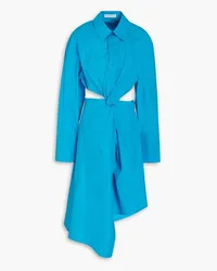 J.W.Anderson Cutout twisted shirt dress - Blue Blue