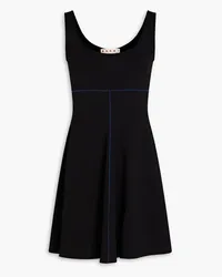 Marni Flared stretch-jersey mini dress - Black Black