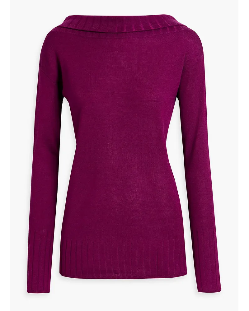 NAADAM Off-the-shoulder knitted sweater - Purple Purple