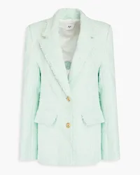 Aje. Danielle cutout metallic bouclé-tweed blazer - Green Green