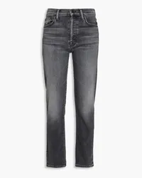 Mother Faded high-rise straight-leg jeans - Black Black