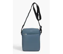 Textured-leather shoulder bag - Blue