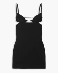 Nensi Dojaka Cutout crepe mini dress - Black Black