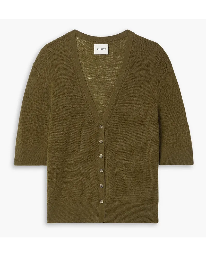 KHAITE Dianna cashmere-blend cardigan - Green Green