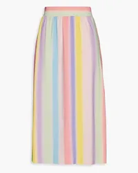 Onia Metallic striped stretch-jersey midi skirt - Multicolor Multicolor