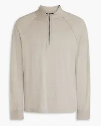 James Perse Linen-blend half-zip sweater - Gray Gray