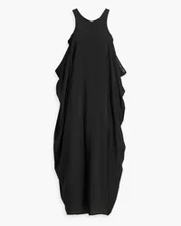 Totême Draped satin-crepe maxi dress - Black Black