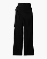 GAUGE81 Carlow knotted draped crepe wide-leg pants - Black Black